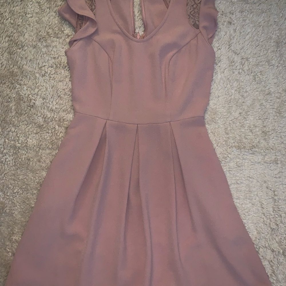 Dusty Rose fit and flare dress
